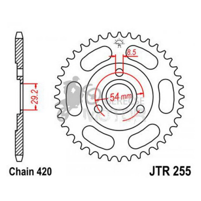 Hátsó lánckerék JTR255
