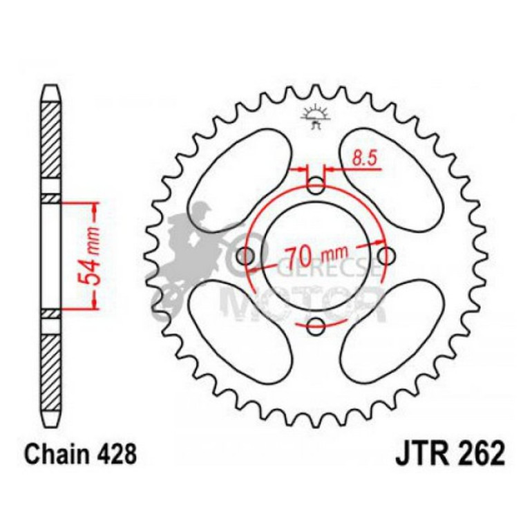 Hátsó lánckerék JTR262.40