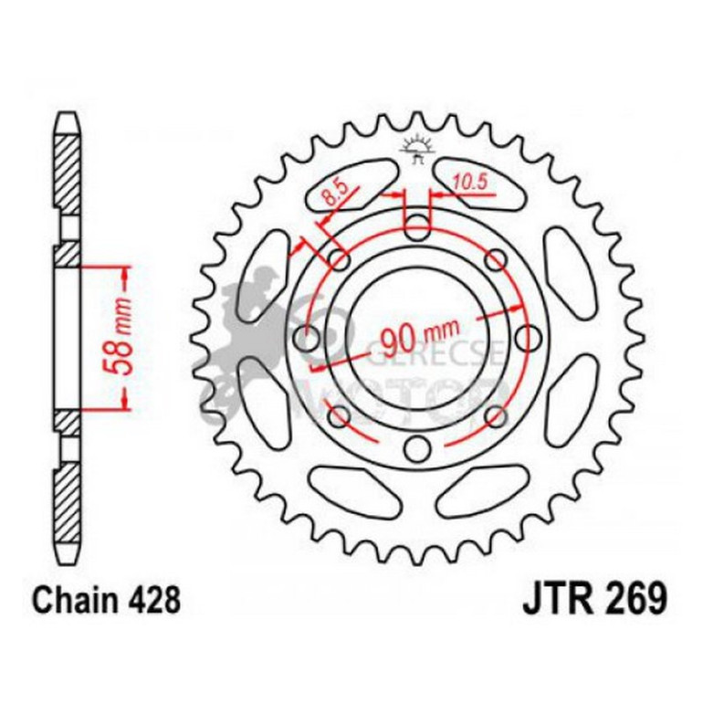 Hátsó lánckerék JTR269