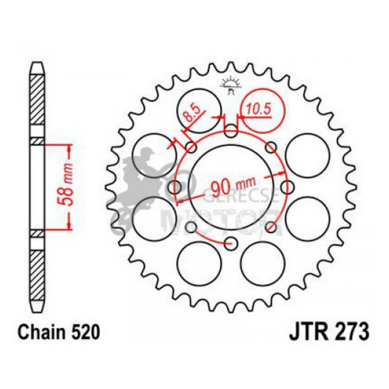 Hátsó lánckerék JTR273