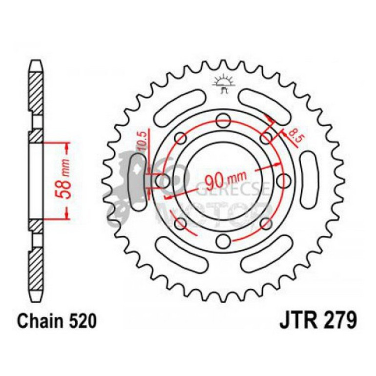 Hátsó lánckerék JTR279