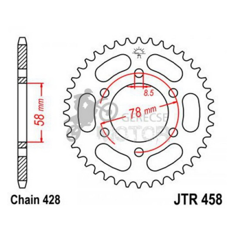 Hátsó lánckerék JTR458