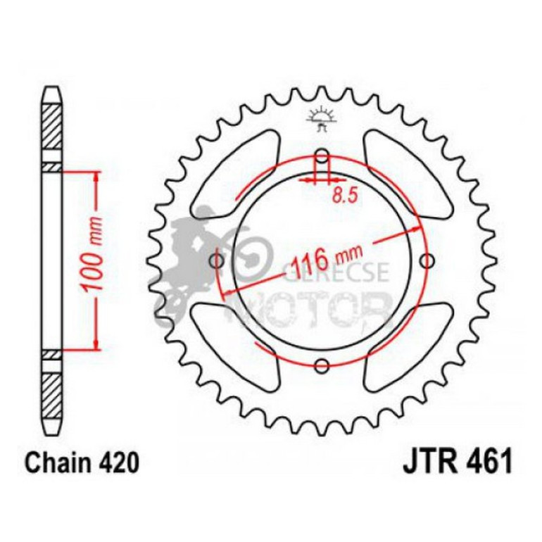 Hátsó lánckerék JTR461