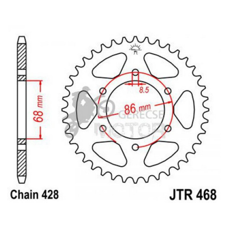 Hátsó lánckerék JTR468