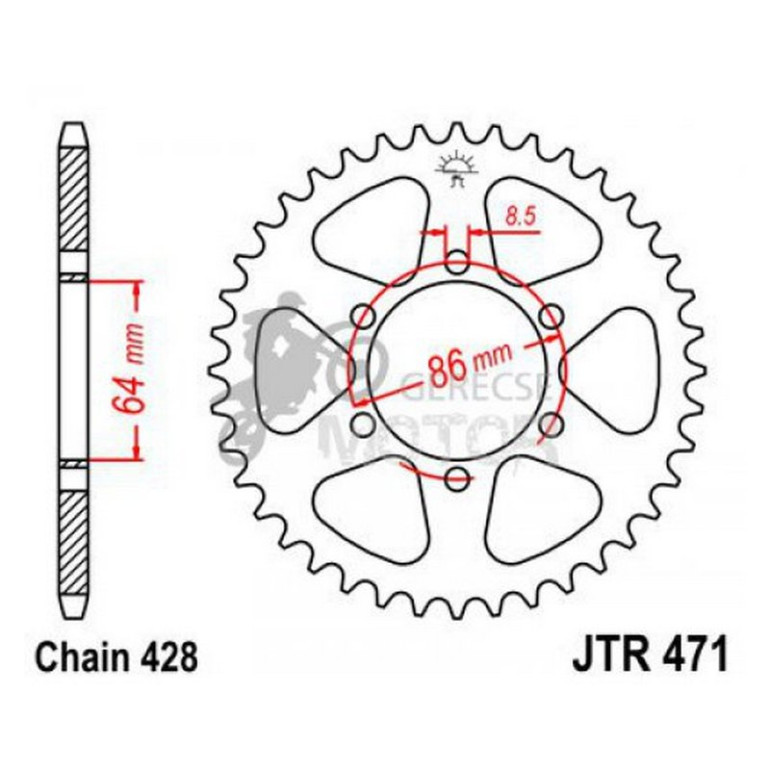Hátsó lánckerék JTR471