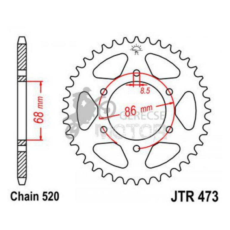 Hátsó lánckerék JTR473