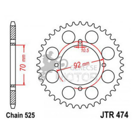 Hátsó lánckerék JTR474
