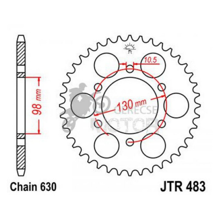 Hátsó lánckerék JTR483