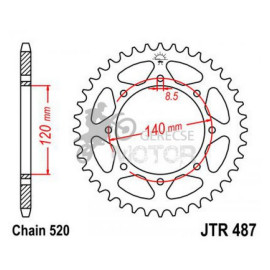 Hátsó lánckerék JTR487