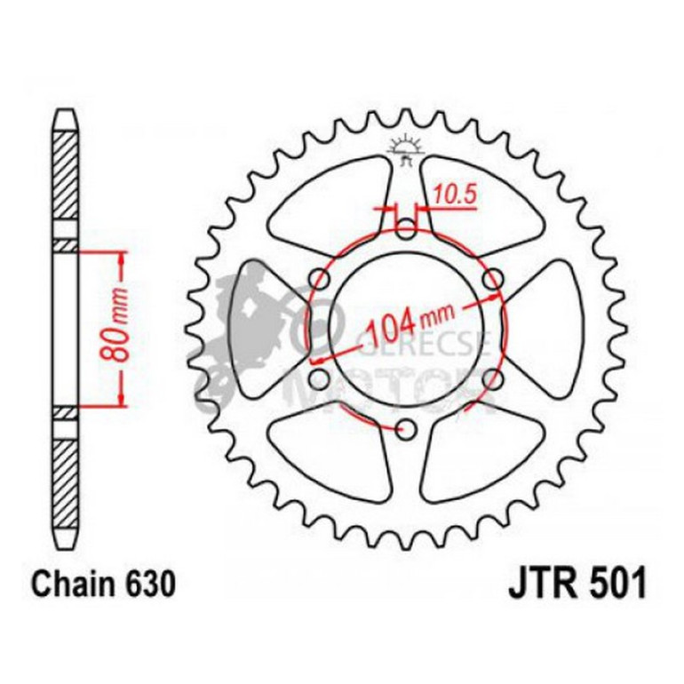 Hátsó lánckerék JTR501