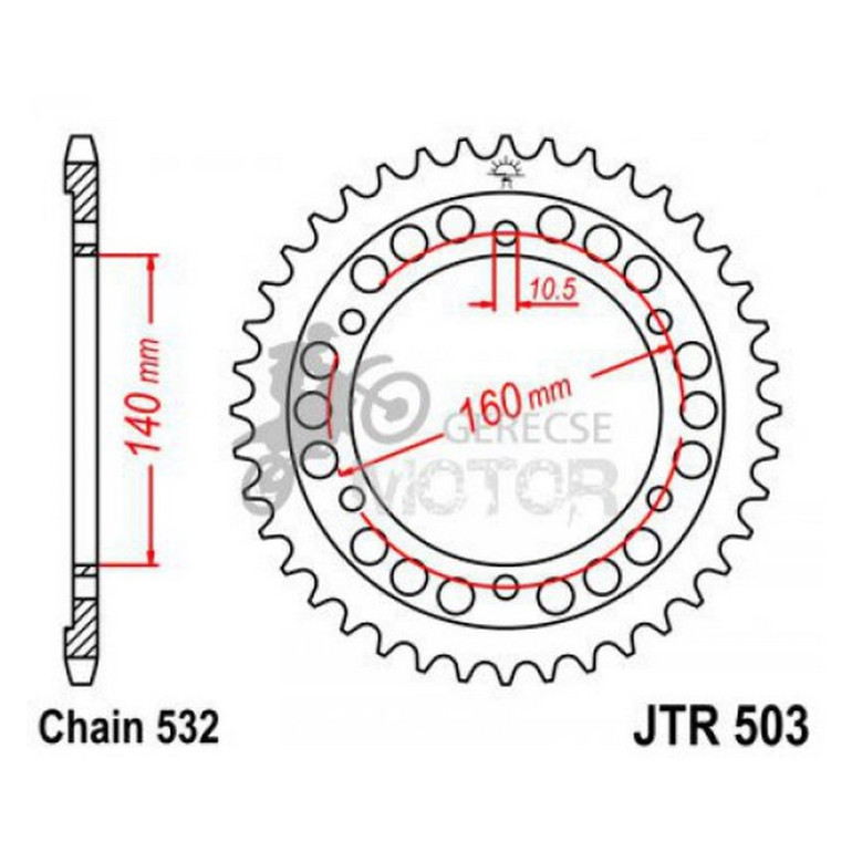 Hátsó lánckerék JTR503