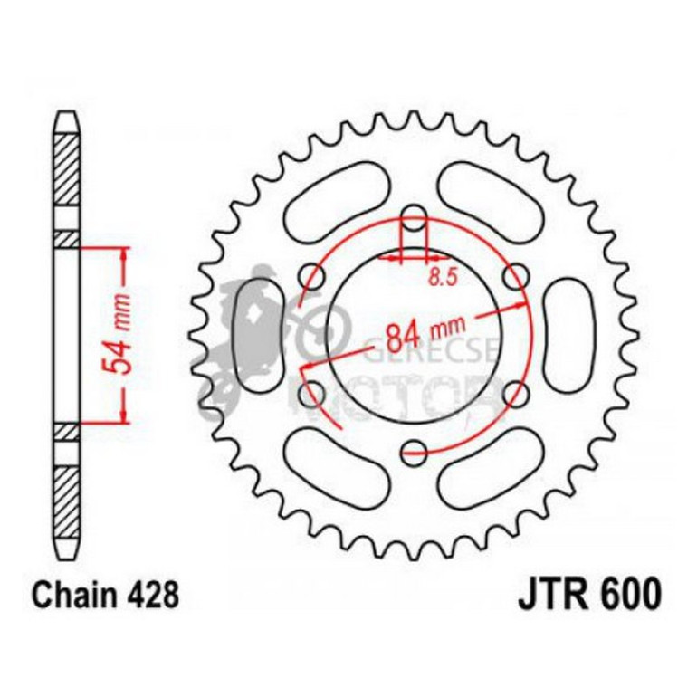 Hátsó lánckerék JTR600