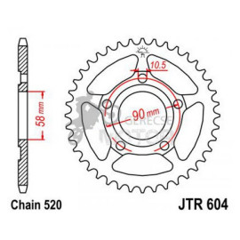 Hátsó lánckerék JTR604
