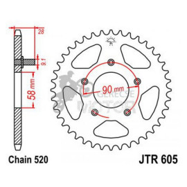 Hátsó lánckerék JTR605