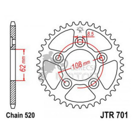 Hátsó lánckerék JTR701