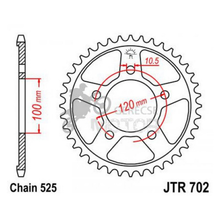 Hátsó lánckerék JTR702