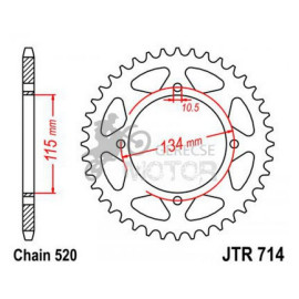 Hátsó lánckerék JTR714