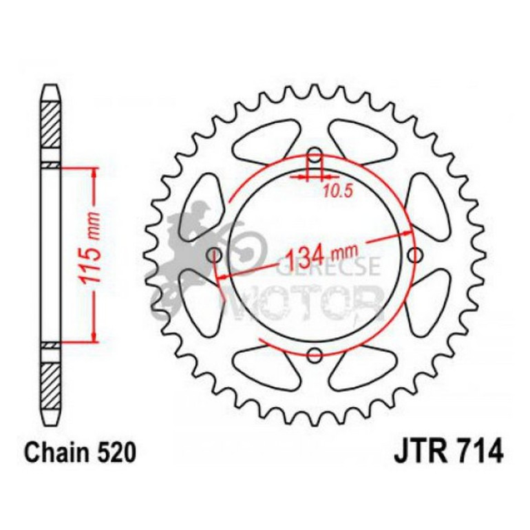 Hátsó lánckerék JTR714