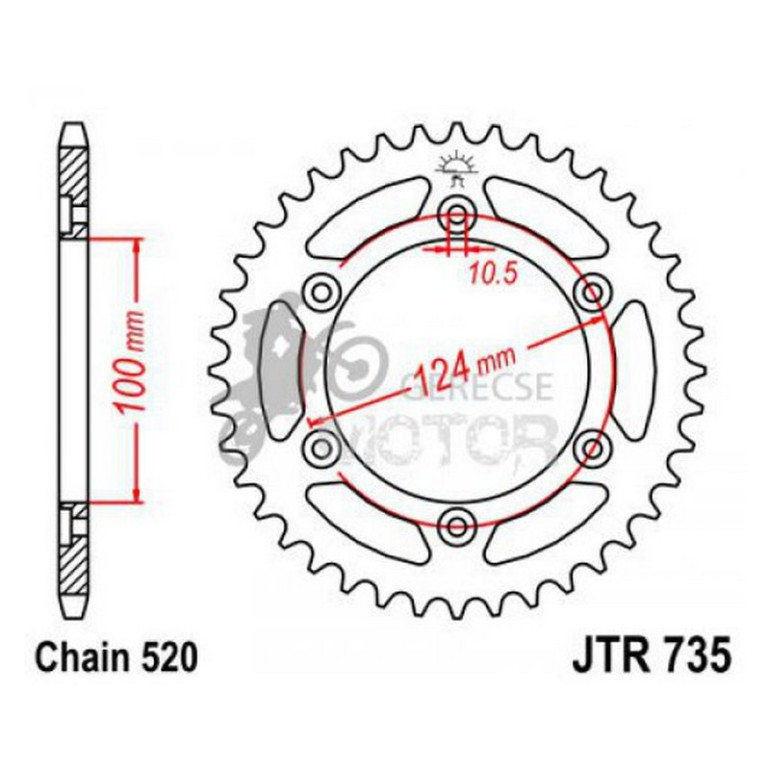 Hátsó lánckerék JTR735