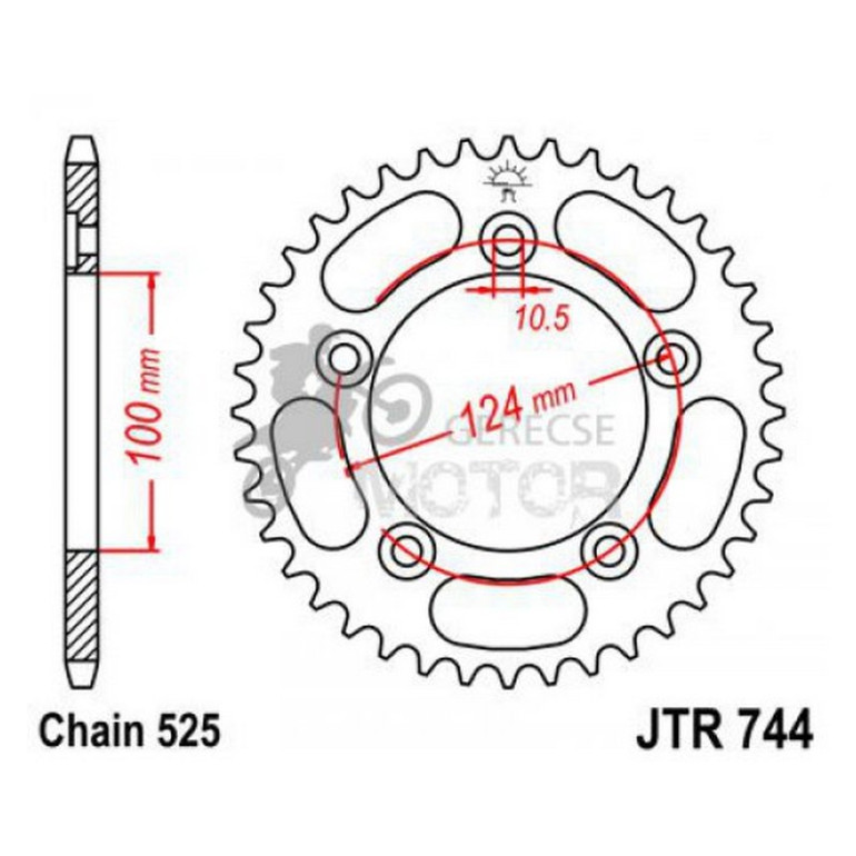 Hátsó lánckerék JTR744