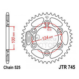 Hátsó lánckerék JTR745