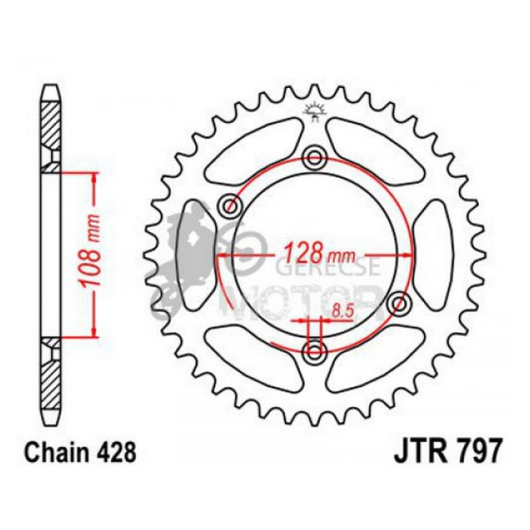 Hátsó lánckerék JTR797