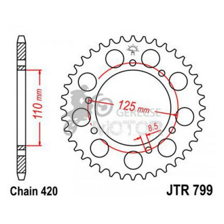 Hátsó lánckerék JTR799