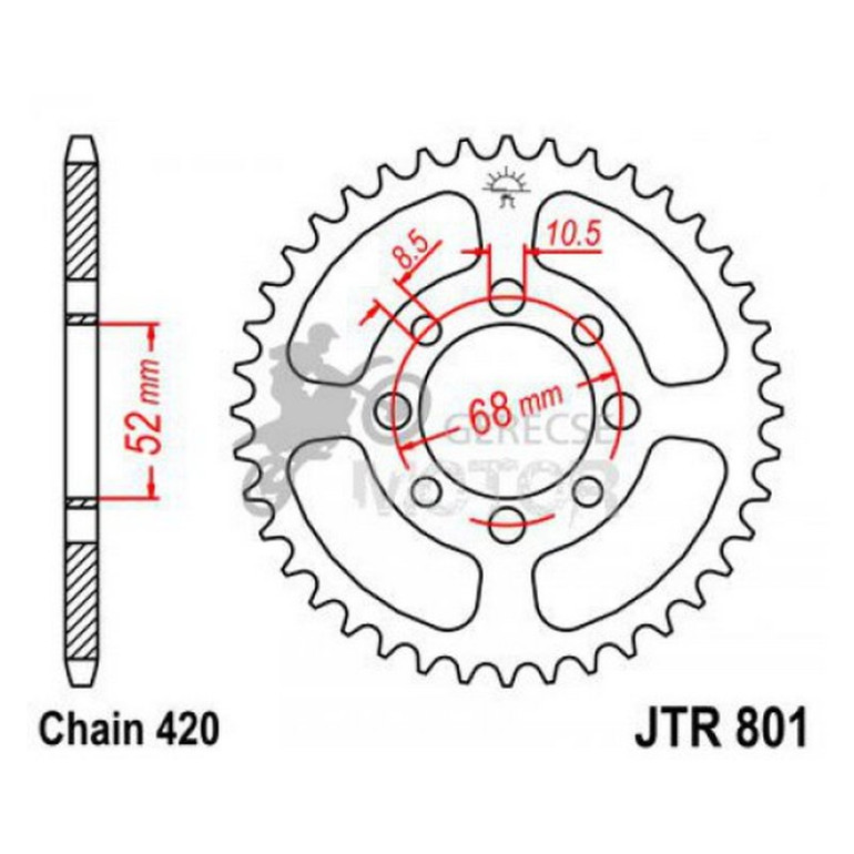 Hátsó lánckerék JTR801