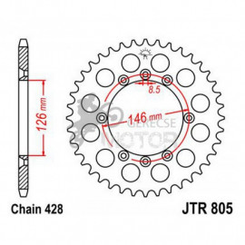 Hátsó lánckerék JTR805