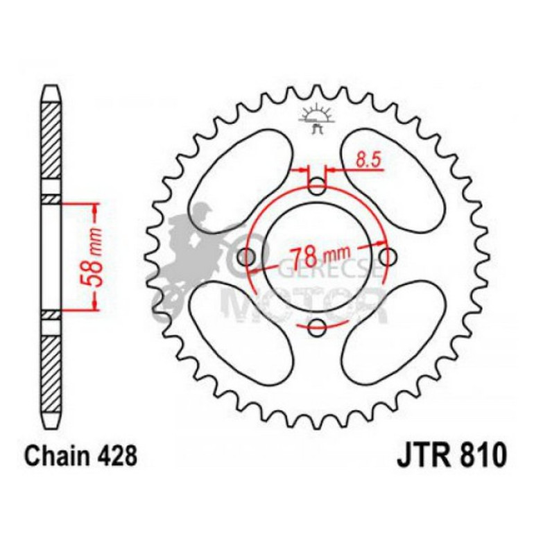 Hátsó lánckerék JTR810