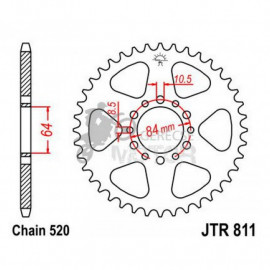 Hátsó lánckerék JTR811