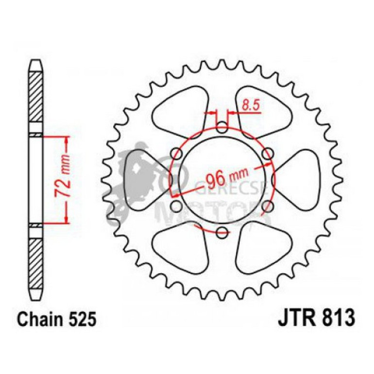 Hátsó lánckerék JTR813