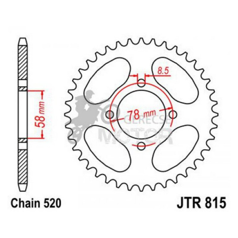 Hátsó lánckerék JTR815