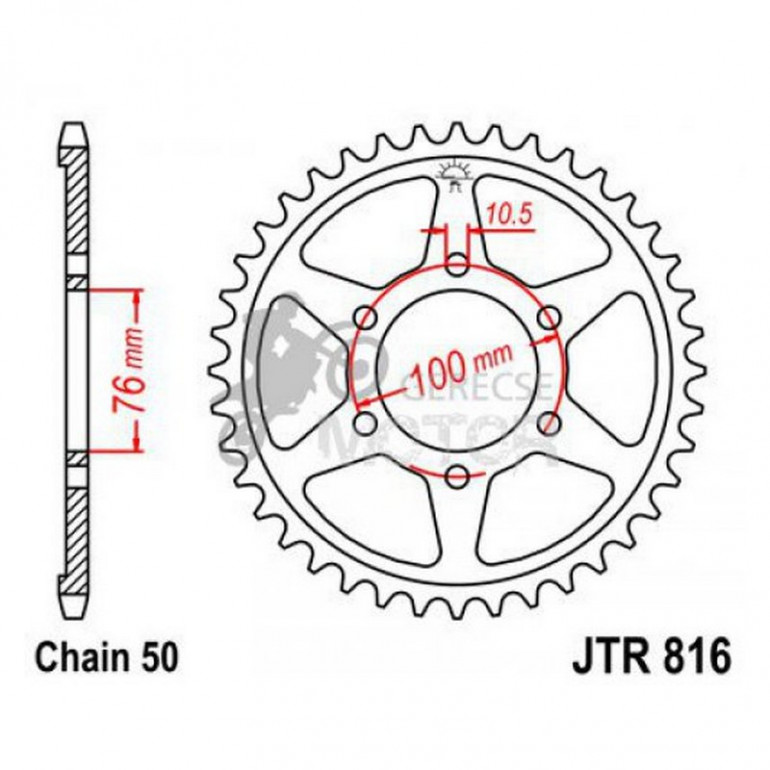 Hátsó lánckerék JTR816