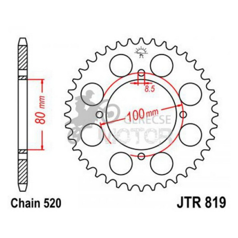 Hátsó lánckerék JTR819