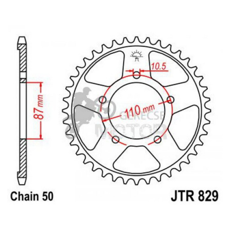Hátsó lánckerék JTR829