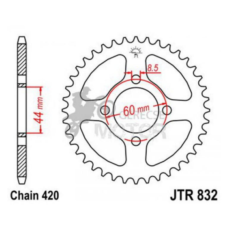 Hátsó lánckerék JTR832