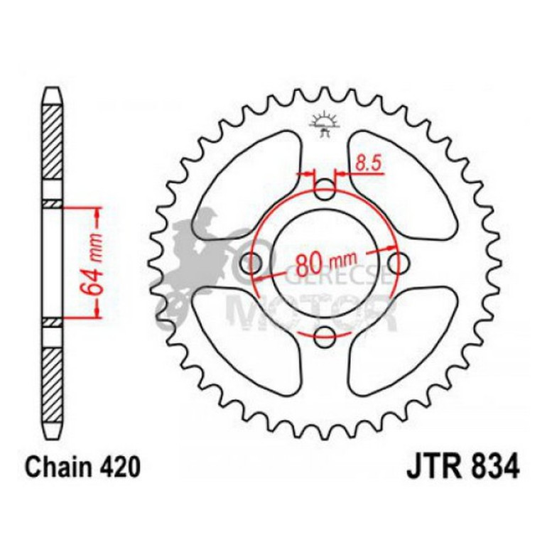 Hátsó lánckerék JTR834
