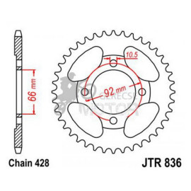 Hátsó lánckerék JTR836