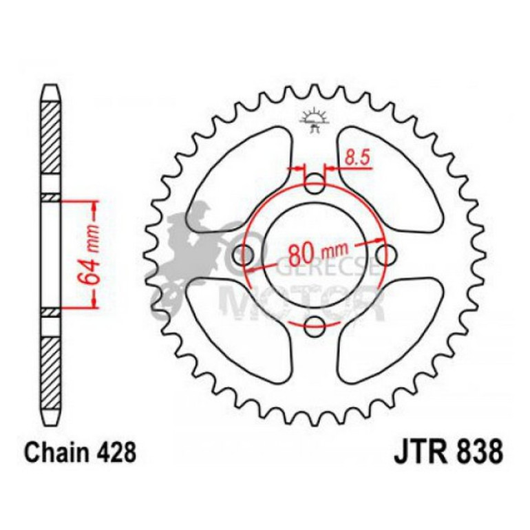 Hátsó lánckerék JTR838