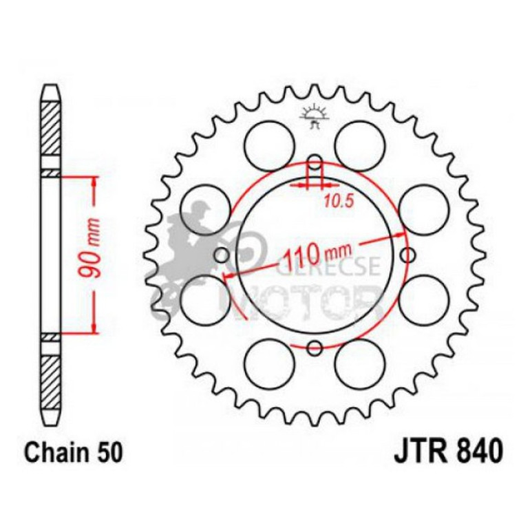 Hátsó lánckerék JTR840