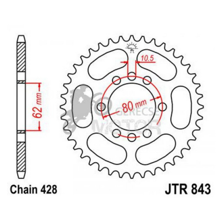 Hátsó lánckerék JTR843
