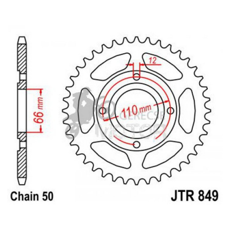 Hátsó lánckerék JTR849