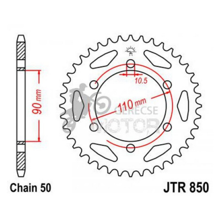 Hátsó lánckerék JTR850