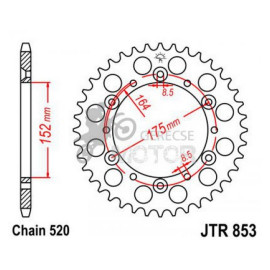 Hátsó lánckerék JTR853