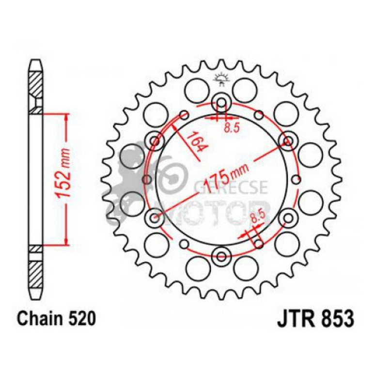 Hátsó lánckerék JTR853