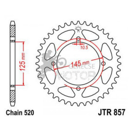 Hátsó lánckerék JTR857