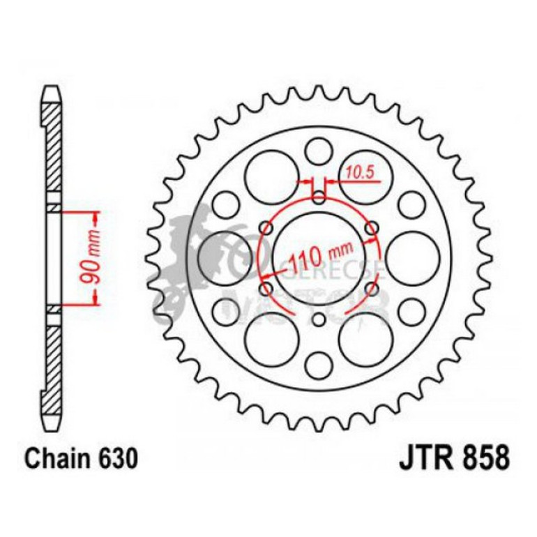 Hátsó lánckerék JTR858