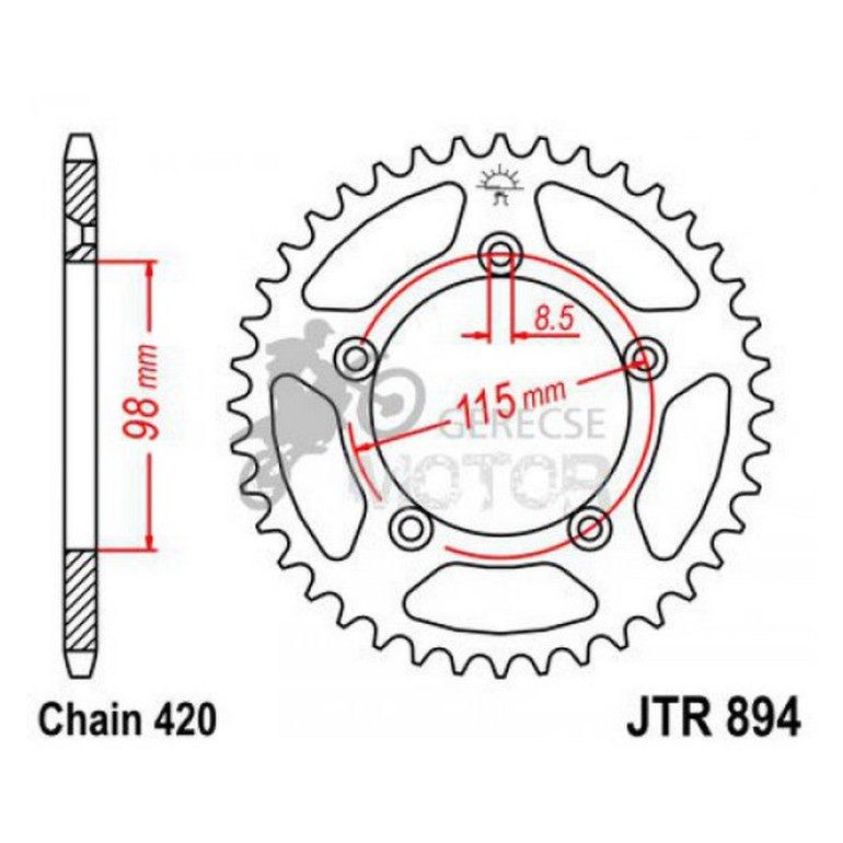 Hátsó lánckerék JTR894