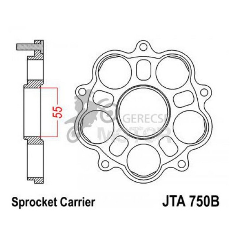 Hátsó lánckerék adapter Aluminium JTA750B